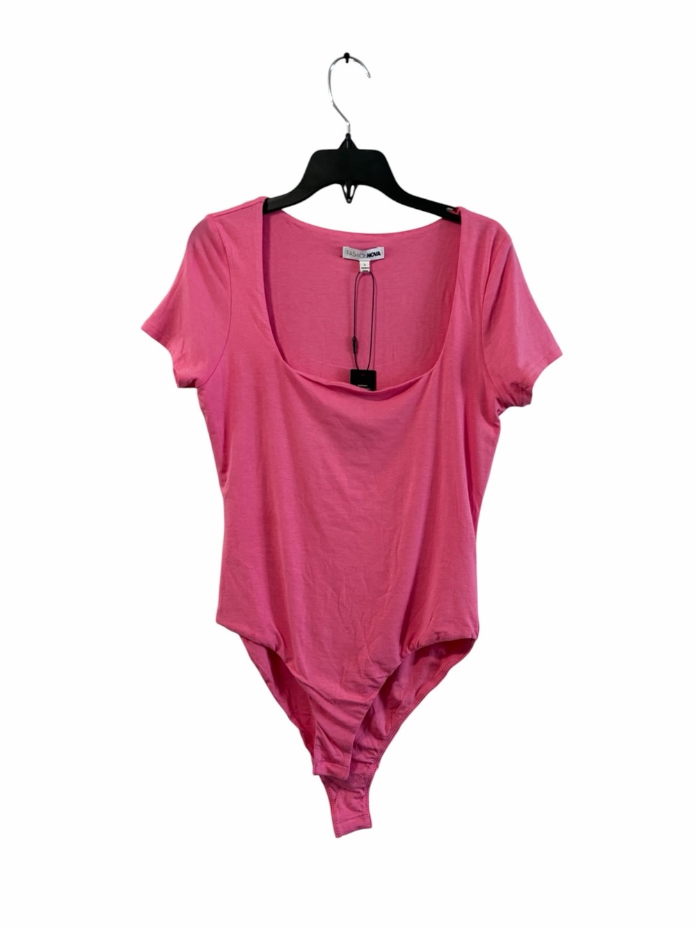 Fashion Nova Hot Pink Scoop Neck Short Sleeve Bodysuit